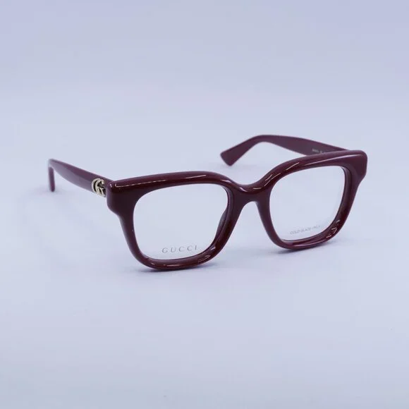 Gucci GG1831O 007 Eyeglasses Burgundy 51mm Square Frame